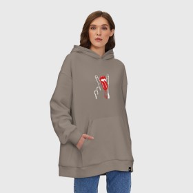 Худи SuperOversize хлопок с принтом The Rolling Stones в Новосибирске, 70% хлопок, 30% полиэстер, мягкий начес внутри | карман-кенгуру, эластичная резинка на манжетах и по нижней кромке, двухслойный капюшон
 | the rolling stones | бродяги | вольные странники | группа | катящиеся камни | кит ричардс | мик джаггер | рок | рок н ролл | ролинг | роллинг | рон вуд | стоун | стоунз | стоунс | чарли уоттс