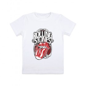Детская футболка хлопок с принтом The Rolling Stones в Новосибирске, 100% хлопок | круглый вырез горловины, полуприлегающий силуэт, длина до линии бедер | the rolling stones | бродяги | вольные странники | группа | катящиеся камни | кит ричардс | мик джаггер | рок | рок н ролл | ролинг | роллинг | рон вуд | стоун | стоунз | стоунс | чарли уоттс