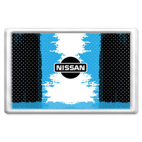 Магнит 45*70 с принтом Nissan в Новосибирске, Пластик | Размер: 78*52 мм; Размер печати: 70*45 | motor | nissan | авто | лого | машина | ниссан | тачка