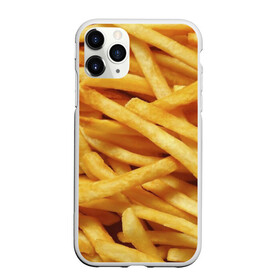 Чехол для iPhone 11 Pro матовый с принтом Картошка фри в Новосибирске, Силикон |  | Тематика изображения на принте: вкусная | еда | жареный | желтый | закуска | картофель | картофеля | картоха | картошка | картошки | палки | палочки | полоски | фас фуд | фаст фуд | фастфуд | фасфуд | фвсфут | фри
