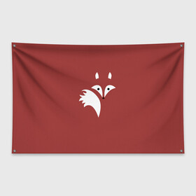Флаг-баннер с принтом Абстрактная лиса в Новосибирске, 100% полиэстер | размер 67 х 109 см, плотность ткани — 95 г/м2; по краям флага есть четыре люверса для крепления | зверь | лис | лиса | лисица | лисонька | рыжая | хищник