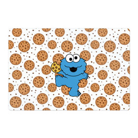 Магнитный плакат 3Х2 с принтом Cookie monster в Новосибирске, Полимерный материал с магнитным слоем | 6 деталей размером 9*9 см | Тематика изображения на принте: cookie | cookiemonster | delicious | eat | monster | yummy | еда | куки | кукимонстр | монстр | печенье | сладости | улица | улицасезам