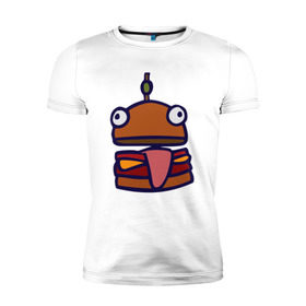 Мужская футболка премиум с принтом Derp Burger в Новосибирске, 92% хлопок, 8% лайкра | приталенный силуэт, круглый вырез ворота, длина до линии бедра, короткий рукав | fortnite | фортнайт