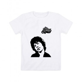 Детская футболка хлопок с принтом The Rolling Stones в Новосибирске, 100% хлопок | круглый вырез горловины, полуприлегающий силуэт, длина до линии бедер | 