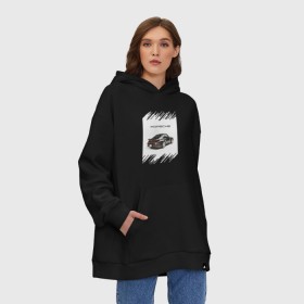 Худи SuperOversize хлопок с принтом Porsche retro в Новосибирске, 70% хлопок, 30% полиэстер, мягкий начес внутри | карман-кенгуру, эластичная резинка на манжетах и по нижней кромке, двухслойный капюшон
 | auto | porsche | retro | авто | автомобиль | порш | порше | ретро