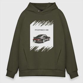 Мужское худи Oversize хлопок с принтом Porsche retro в Новосибирске, френч-терри — 70% хлопок, 30% полиэстер. Мягкий теплый начес внутри —100% хлопок | боковые карманы, эластичные манжеты и нижняя кромка, капюшон на магнитной кнопке | Тематика изображения на принте: auto | porsche | retro | авто | автомобиль | порш | порше | ретро