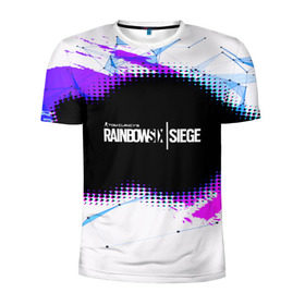 Мужская футболка 3D спортивная с принтом Rainbow Six Siege в Новосибирске, 100% полиэстер с улучшенными характеристиками | приталенный силуэт, круглая горловина, широкие плечи, сужается к линии бедра | action | game | rainbow six siege | tom clancys | игры | радуга | том кленси | шутер
