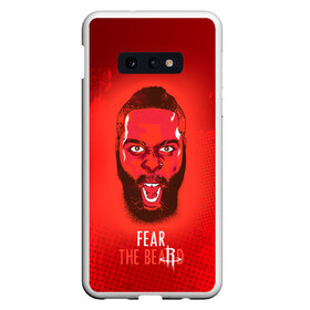 Чехол для Samsung S10E с принтом Rockets Beard в Новосибирске, Силикон | Область печати: задняя сторона чехла, без боковых панелей | hurden | nba | rockets | баскетбол | нба | харден | хьюстон рокетс