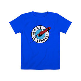 Детская футболка хлопок с принтом Mars Express в Новосибирске, 100% хлопок | круглый вырез горловины, полуприлегающий силуэт, длина до линии бедер | elon musk | spacex | илон маск | космос | марс | спейс икс
