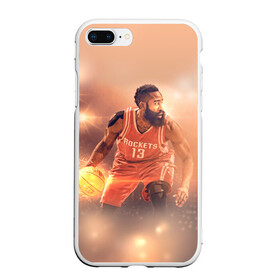 Чехол для iPhone 7Plus/8 Plus матовый с принтом NBA Stars в Новосибирске, Силикон | Область печати: задняя сторона чехла, без боковых панелей | Тематика изображения на принте: hurden | nba | rockets | баскетбол | нба | харден | хьюстон рокетс