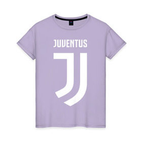 Женская футболка хлопок с принтом Juventus FC в Новосибирске, 100% хлопок | прямой крой, круглый вырез горловины, длина до линии бедер, слегка спущенное плечо | football | juventus | soccer | италия | турин | футбольный | ювентус