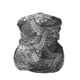 Бандана-труба 3D с принтом Octopus dark в Новосибирске, 100% полиэстер, ткань с особыми свойствами — Activecool | плотность 150‒180 г/м2; хорошо тянется, но сохраняет форму | Тематика изображения на принте: октопус | осьминог | щупальца