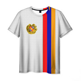 Мужская футболка 3D с принтом I Love Armenia в Новосибирске, 100% полиэфир | прямой крой, круглый вырез горловины, длина до линии бедер | armenia | армения | герб армении | ереван | флаг армении