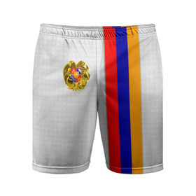 Мужские шорты спортивные с принтом I Love Armenia в Новосибирске,  |  | armenia | армения | герб армении | ереван | флаг армении