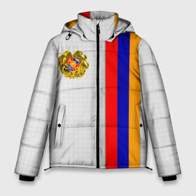 Мужская зимняя куртка 3D с принтом I Love Armenia в Новосибирске, верх — 100% полиэстер; подкладка — 100% полиэстер; утеплитель — 100% полиэстер | длина ниже бедра, свободный силуэт Оверсайз. Есть воротник-стойка, отстегивающийся капюшон и ветрозащитная планка. 

Боковые карманы с листочкой на кнопках и внутренний карман на молнии. | Тематика изображения на принте: armenia | армения | герб армении | ереван | флаг армении