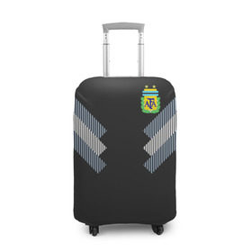 Чехол для чемодана 3D с принтом Аргентина ЧМ 2018 гостевая в Новосибирске, 86% полиэфир, 14% спандекс | двустороннее нанесение принта, прорези для ручек и колес | cup | fifa | world | мира | мундиаль | россия | чемпионат