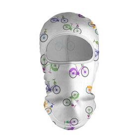 Балаклава 3D с принтом Радужные велосипеды в Новосибирске, 100% полиэстер, ткань с особыми свойствами — Activecool | плотность 150–180 г/м2; хорошо тянется, но при этом сохраняет форму. Закрывает шею, вокруг отверстия для глаз кайма. Единый размер | Тематика изображения на принте: 