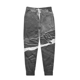 Мужские брюки 3D с принтом GRAY COSMOS в Новосибирске, 100% полиэстер | манжеты по низу, эластичный пояс регулируется шнурком, по бокам два кармана без застежек, внутренняя часть кармана из мелкой сетки | Тематика изображения на принте: 