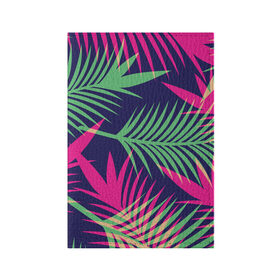 Обложка для паспорта матовая кожа с принтом Листья Пальмы в Новосибирске, натуральная матовая кожа | размер 19,3 х 13,7 см; прозрачные пластиковые крепления | весна | джунгли | для весны | для лета | лес | лето | листья | текстура | тропики | тропический | цветы