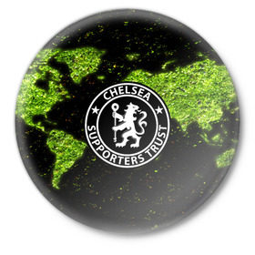 Значок с принтом Chelsea WORLD в Новосибирске,  металл | круглая форма, металлическая застежка в виде булавки | Тематика изображения на принте: 