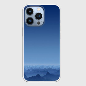 Чехол для iPhone 13 Pro с принтом Blue Mountains в Новосибирске,  |  | Тематика изображения на принте: вид | горы | ночь | пейзаж | природа | синий | скалы | сумерки | туман | утро