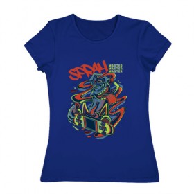 Женская футболка хлопок с принтом Граффити в Новосибирске, 100% хлопок | прямой крой, круглый вырез горловины, длина до линии бедер, слегка спущенное плечо | графити | кислота | психоделика | скейт | скейтборд | спрей