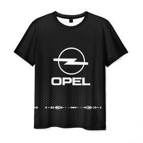 Мужская футболка 3D с принтом Opel sport auto abstract в Новосибирске, 100% полиэфир | прямой крой, круглый вырез горловины, длина до линии бедер | Тематика изображения на принте: 