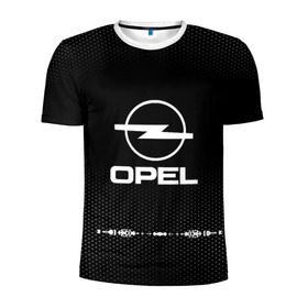Мужская футболка 3D спортивная с принтом Opel sport auto abstract в Новосибирске, 100% полиэстер с улучшенными характеристиками | приталенный силуэт, круглая горловина, широкие плечи, сужается к линии бедра | Тематика изображения на принте: 