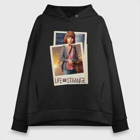 Женское худи Oversize хлопок с принтом Life is Strange Max в Новосибирске, френч-терри — 70% хлопок, 30% полиэстер. Мягкий теплый начес внутри —100% хлопок | боковые карманы, эластичные манжеты и нижняя кромка, капюшон на магнитной кнопке | жизнь | макс | странная