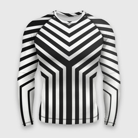 Мужской рашгард 3D с принтом Кибер Зебра в Новосибирске,  |  | black and white stripes | geometry | vest | zebra | геометрия | зебра | тельняшка | черно белая полоска