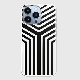 Чехол для iPhone 13 Pro с принтом Кибер Зебра в Новосибирске,  |  | black and white stripes | geometry | vest | zebra | геометрия | зебра | тельняшка | черно белая полоска