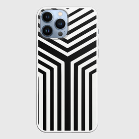 Чехол для iPhone 13 Pro Max с принтом Кибер Зебра в Новосибирске,  |  | Тематика изображения на принте: black and white stripes | geometry | vest | zebra | геометрия | зебра | тельняшка | черно белая полоска