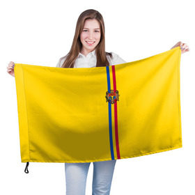 Флаг 3D с принтом Молдавия, лента с гербом в Новосибирске, 100% полиэстер | плотность ткани — 95 г/м2, размер — 67 х 109 см. Принт наносится с одной стороны | md | mda | moldova | азия | герб | государство | знак | кишинёв | молдаване | молдавия | молдавский | молдова | надпись | патриот | полосы | республика | символ | снг | страна | флаг | флага | цвета