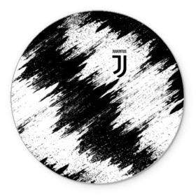 Коврик круглый с принтом Juventus в Новосибирске, резина и полиэстер | круглая форма, изображение наносится на всю лицевую часть | football | juventus | soccer | италия | турин | футбольный | ювентус