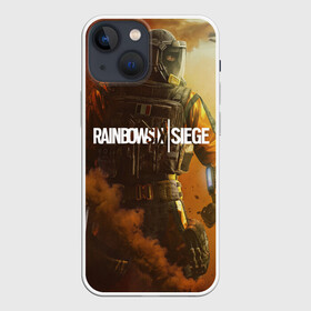 Чехол для iPhone 13 mini с принтом RAINBOW SIX SIEGE OUTBREAK в Новосибирске,  |  | cybersport | esports | pro league | r6 | rainbow | rainbow six | siege | six | армия | боевик | военные | война | игры | киберспорт | логотип | оперативники | радуга | шутер