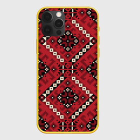Чехол для iPhone 12 Pro Max с принтом Славянский орнамент красный в Новосибирске, Силикон |  | Тематика изображения на принте: русь | старинный | традиция | узор