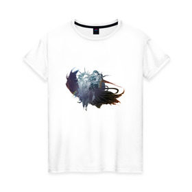 Женская футболка хлопок с принтом Final Fantasy XV в Новосибирске, 100% хлопок | прямой крой, круглый вырез горловины, длина до линии бедер, слегка спущенное плечо | 