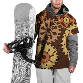 Накидка на куртку 3D с принтом Ретро футуристический стиль в Новосибирске, 100% полиэстер |  | будущие | наука | прошлое | стимпанк | фантастика