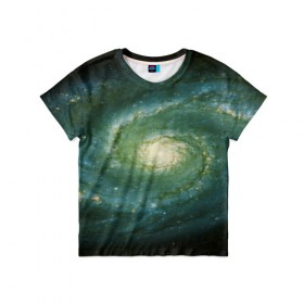 Детская футболка 3D с принтом Галактический мир в Новосибирске, 100% гипоаллергенный полиэфир | прямой крой, круглый вырез горловины, длина до линии бедер, чуть спущенное плечо, ткань немного тянется | abstraction | cosmos | nebula | space | star | universe | абстракция | вселенная | звезды | космос | мир | планеты