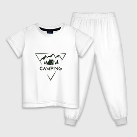 Детская пижама хлопок с принтом CAMP2 в Новосибирске, 100% хлопок |  брюки и футболка прямого кроя, без карманов, на брюках мягкая резинка на поясе и по низу штанин
 | Тематика изображения на принте: кемпинг | туризм | туристическая