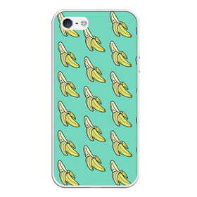 Чехол для iPhone 5/5S матовый с принтом Бааны в Новосибирске, Силикон | Область печати: задняя сторона чехла, без боковых панелей | Тематика изображения на принте: banana | food | vegan | vegetarian | банан | веган | вегетарианство | еда