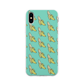 Чехол для Apple iPhone X силиконовый матовый с принтом Бааны в Новосибирске, Силикон | Печать на задней стороне чехла, без боковой панели | Тематика изображения на принте: banana | food | vegan | vegetarian | банан | веган | вегетарианство | еда