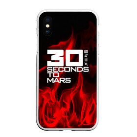 Чехол для iPhone XS Max матовый с принтом 30 Seconds to Mars in fire в Новосибирске, Силикон | Область печати: задняя сторона чехла, без боковых панелей | 30 seconds to mars | punk | rock | альтернативный хип хоп | группа | инди поп | музыка | музыкальное произведение | ноты | панк | регги | рок | синти поп