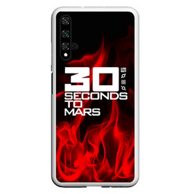 Чехол для Honor 20 с принтом 30 Seconds to Mars in fire в Новосибирске, Силикон | Область печати: задняя сторона чехла, без боковых панелей | 30 seconds to mars | punk | rock | альтернативный хип хоп | группа | инди поп | музыка | музыкальное произведение | ноты | панк | регги | рок | синти поп