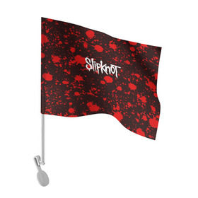 Флаг для автомобиля с принтом Slipknot в Новосибирске, 100% полиэстер | Размер: 30*21 см | punk | rock | альтернативный хип хоп | группа | инди поп | музыка | музыкальное произведение | ноты | панк | регги | рок | синти поп