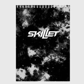 Скетчбук с принтом Skillet в Новосибирске, 100% бумага
 | 48 листов, плотность листов — 100 г/м2, плотность картонной обложки — 250 г/м2. Листы скреплены сверху удобной пружинной спиралью | punk | rock | skillet | альтернативный хип хоп | группа | инди поп | музыка | музыкальное произведение | ноты | панк | регги | рок | синти поп