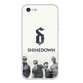 Чехол для iPhone 5/5S матовый с принтом Shinedown band в Новосибирске, Силикон | Область печати: задняя сторона чехла, без боковых панелей | Тематика изображения на принте: 