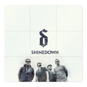 Магнитный плакат 3Х3 с принтом Shinedown band в Новосибирске, Полимерный материал с магнитным слоем | 9 деталей размером 9*9 см | Тематика изображения на принте: 