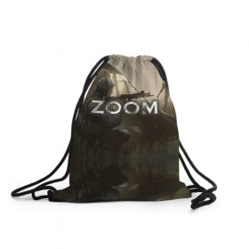 Рюкзак-мешок 3D с принтом Zoom в Новосибирске, 100% полиэстер | плотность ткани — 200 г/м2, размер — 35 х 45 см; лямки — толстые шнурки, застежка на шнуровке, без карманов и подкладки | 