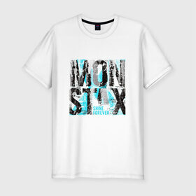 Мужская футболка премиум с принтом MONSTA X_2 в Новосибирске, 92% хлопок, 8% лайкра | приталенный силуэт, круглый вырез ворота, длина до линии бедра, короткий рукав | Тематика изображения на принте: 